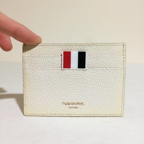 Thom Browne Other - Thom Browne White Leather Card Holder Wallet